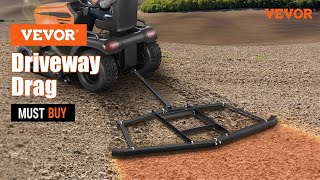 VEVOR Driveway Drag, Driveway Tractor Harrow for ATVs, UTVs, Garden Lawn Tractors