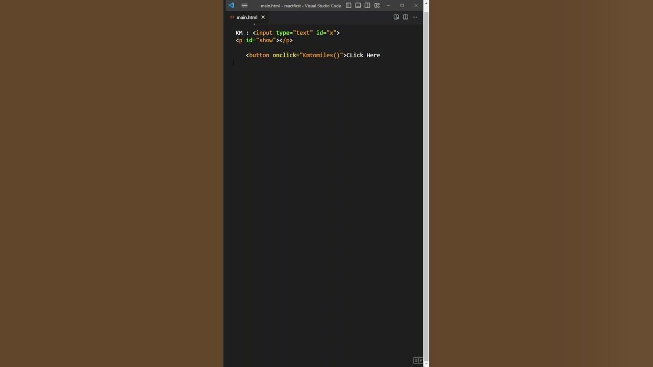 JavaScript Program to Convert Kilometers to Miles javascript 