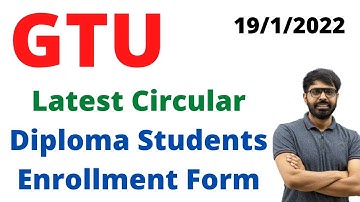 GTU Latest Circular | Diploma Semester 1 Students | 19/1/2022