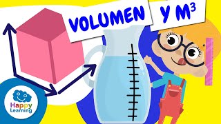 📦📏 VOLUMEN Y METRO CÚBICO | Vídeos Educativos para Niños de PRIMARIA | @HappyLearningES