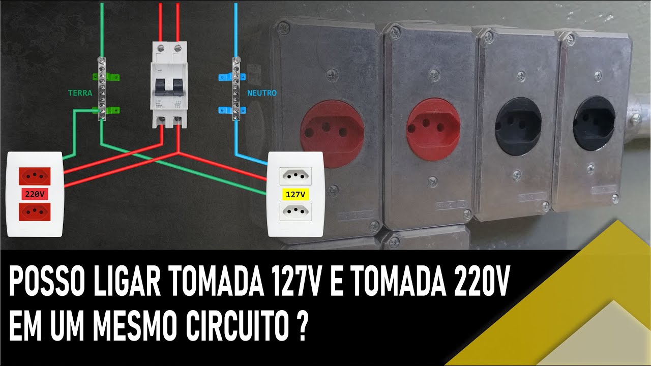 POSSO LIGAR TOMADAS 127V E 220V NO MESMO CIRCUITO? - YouTube