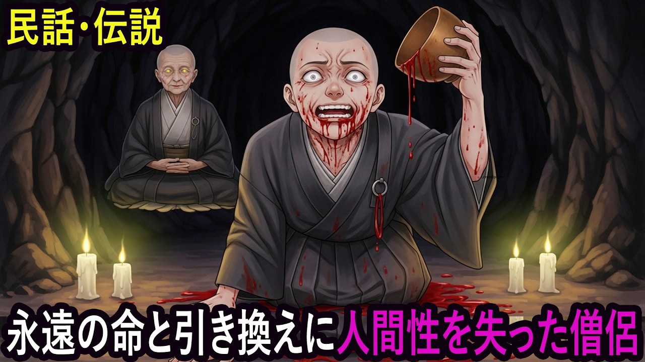 永遠の命と引き換えに人間性を失った僧侶  昔話  民話  伝説  野談