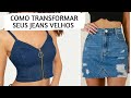 COMO TRANSFORMAR CALÇA JEANS EM CONJUNTO -SUZAMUSA