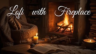 lofi Chill Beats with Fireplace Background Ambient Sound for relaxing #lofi #fireplace #chill