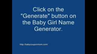 Baby Name Generator for your Baby Girl