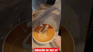 swan latte art #coffeeart #shortsfeed #latteart #swanlatteart #trendingshorts #viral #views