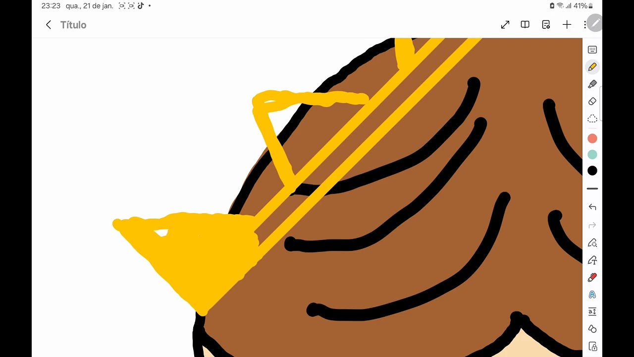 Colocando a coroa no meu desenho do outro video