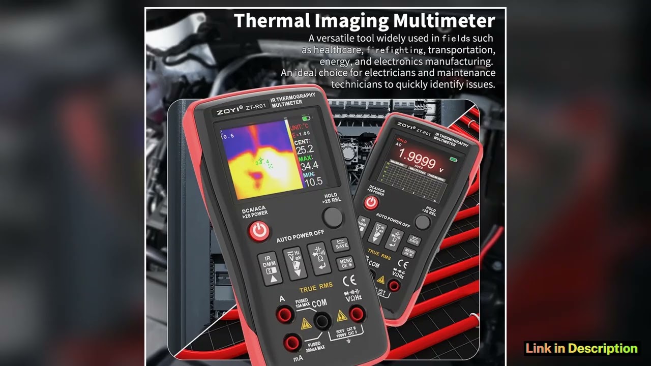 ZOYI R01 Thermal Imager and Multimeter 2 in 1 Infrared Thermometer and Electrical Tester Latest Rel