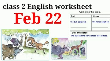 class 2 English worksheet 22/2/21| kite victers English worksheet 2nd Std 22/2/21/#Talknwalk