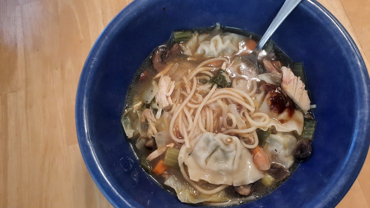 Homemade wonton ramen soup           #wontonsoup #ramensoup #soup