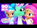 Shimmer and Shine Ride Magical Dragons! w/ Leah | 90 Minute Compilation | Shimmer and Shine