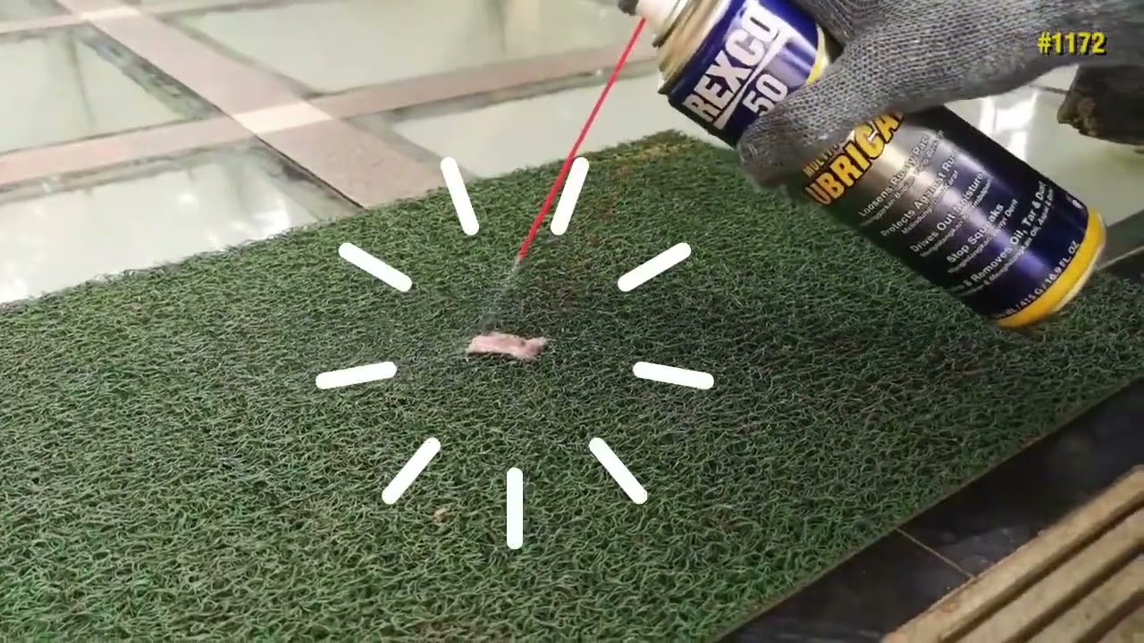 How to remove Sticky Chewing GUM in Floor Mats using REXCO 50