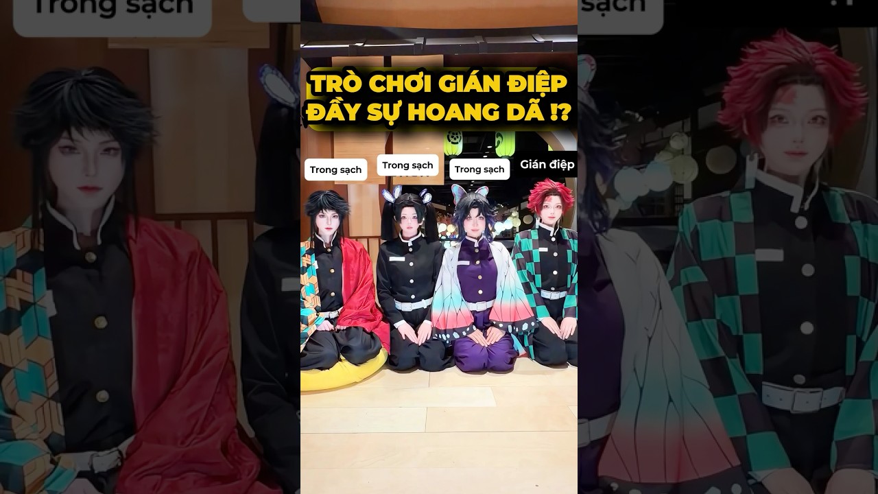 Thử thách Trò Gián điệp nhưng nó lạ lắm🤔- Phiên bản Diệt quỷ#cosplay #shorts #minnacosplay