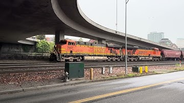 (Northbound) BNSF Empty Grain Train passes through 21ST Street.