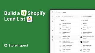 How to Build a Shopify Lead List