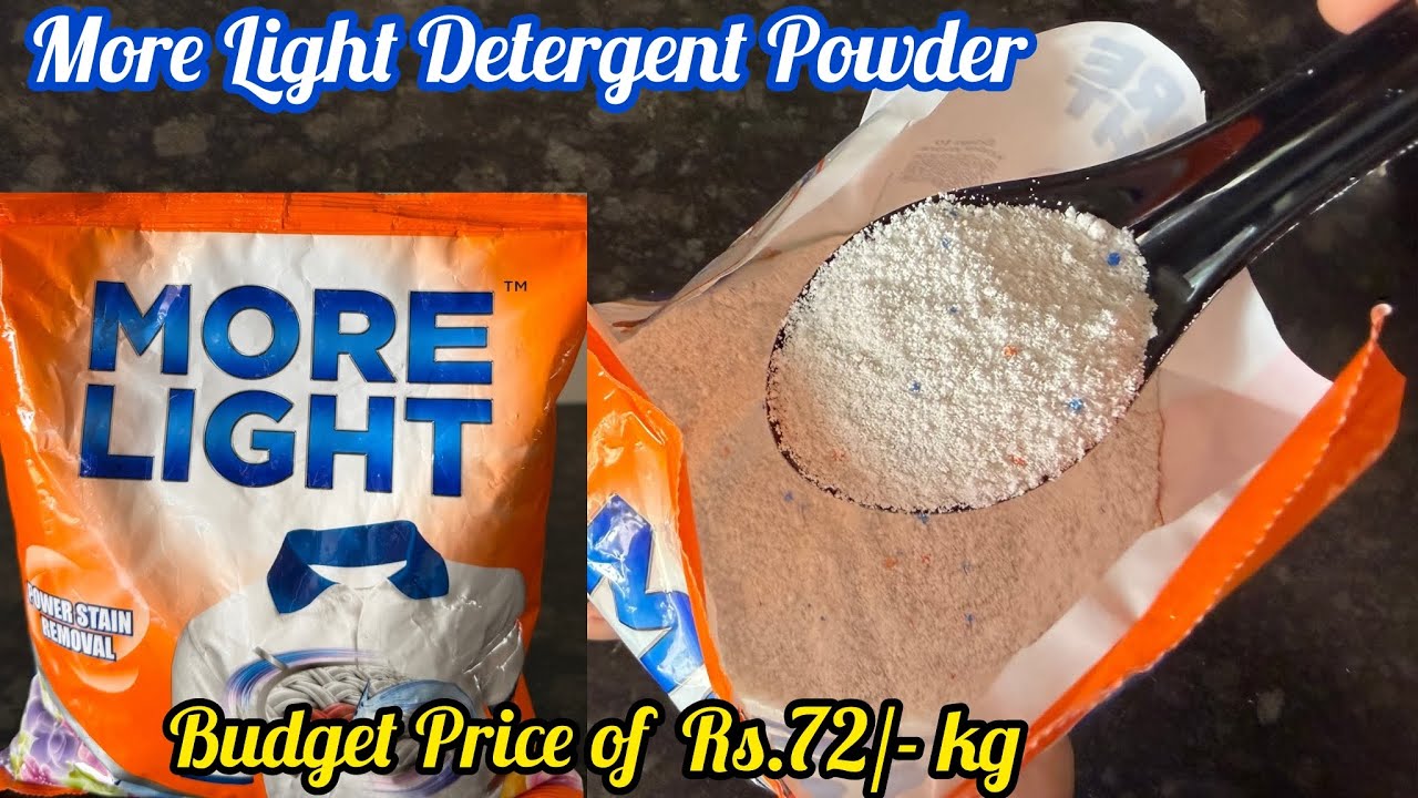 More Light Extra Power Detergent Powder Review & Demo | Rs.72 