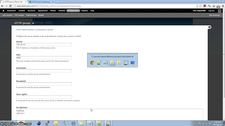 Configure proxy settings in drupal