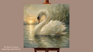 Sunset Swan Bird Wall Art  | 4K Art Film & Ambient Music | Home Decor Ideas screenshot 5