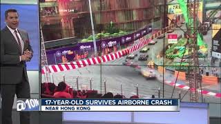 Teen race car driver survives horrific crash