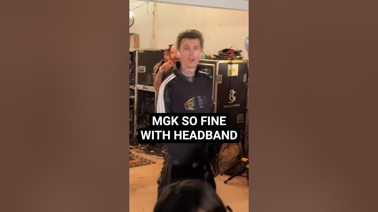 mgk looks so fine with a headband. mgk performed cliche at Jeremy Scott x Adidas party on July 17! mgk looks so fine with a headband. mgk performed cliche at Jeremy Scott x Adidas party on July 17!