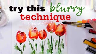 ABSTRACT Tulips Made EASY  painting for BEGINNERS