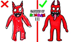 Как Нарисовать Страшного Банбана из Garten Of Banban chapter 3 Правильно и неправильно