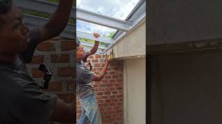 light steel canopy installation #tips #building #fyp..