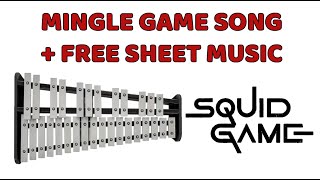SQUID GAME 2 MINGLE GAME SONG on Glockenspiel (round and round) transcription  sheet music score pdf screenshot 5