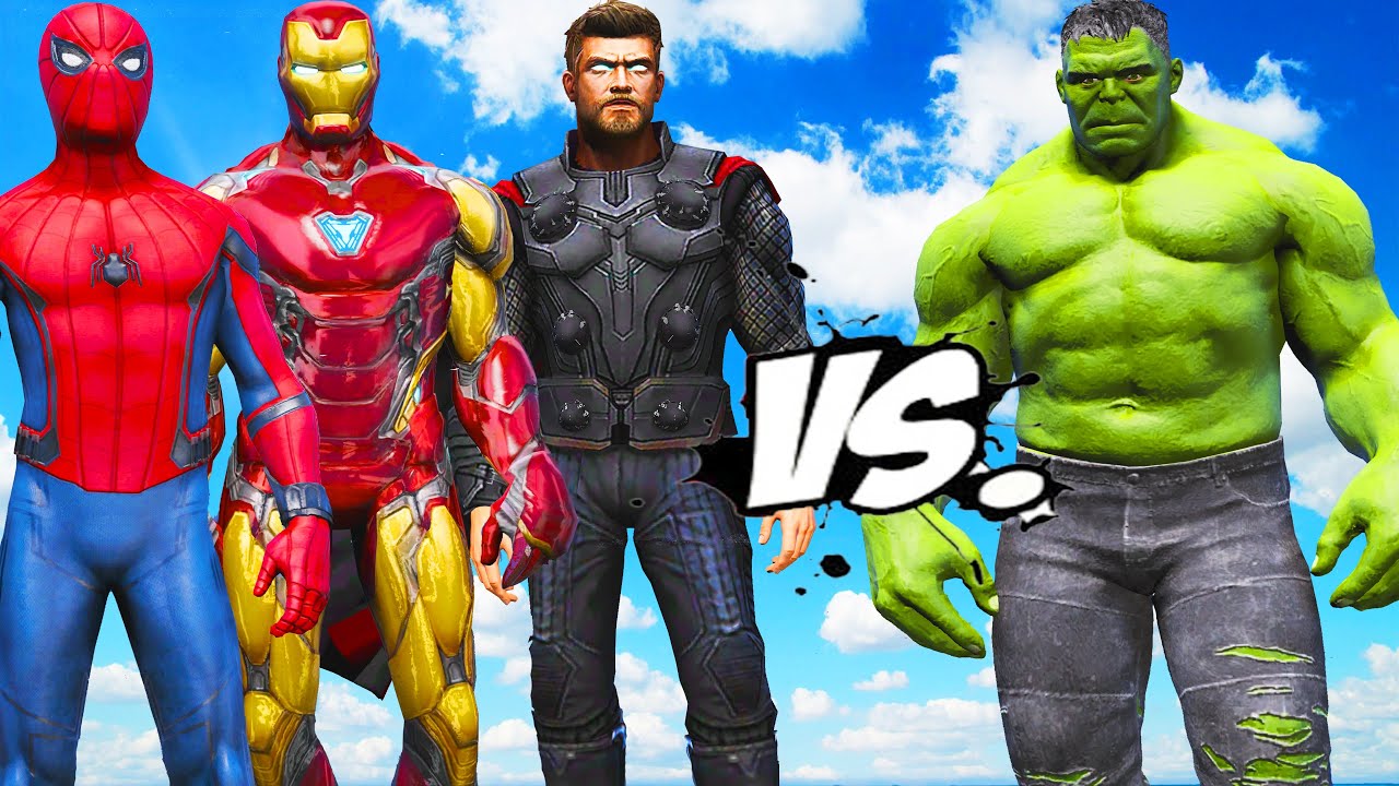 Thor, Iron Man, Spider-Man vs HULK - Epic Superheroes Battle - KjraGaming -  YouTube
