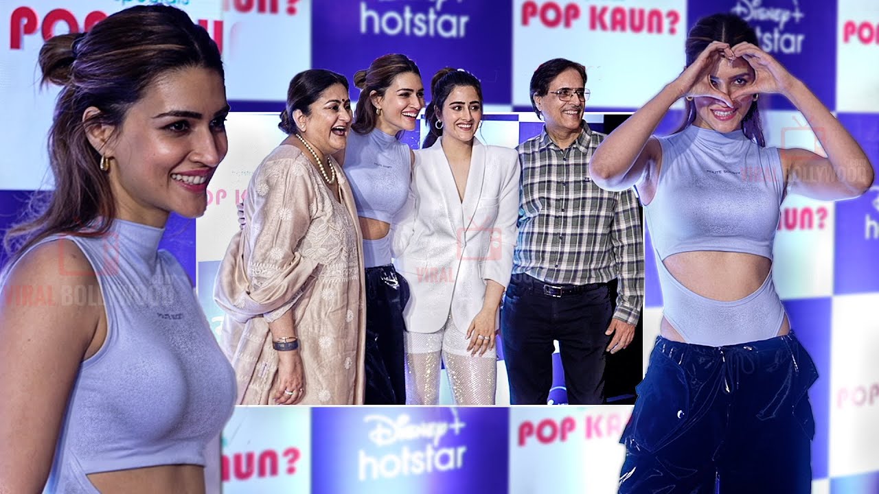 Kriti Sanon sister Nupur Sanon with Mom and Dad arrives at Pop Kaun? Special Screening