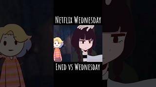 WEDNESDAY VS ENID #wednesdayaddams #animationmeme #youtubeshorts