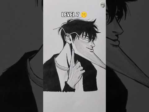 Sung Jin Woo Drawing In Different Level 2025 Ytshorts Animeeart Art Jinwoo Sololeveling Sketch 