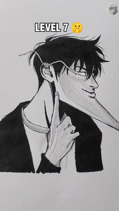 Sung Jin-woo drawing in different level 2025 #ytshorts #animeeart #art #jinwoo #sololeveling #sketch