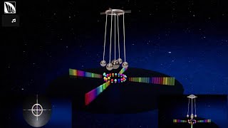 Best Pendulum Swings I Created So Far! Five pendulums cross wave.  Newton's Cradle Project. No 5