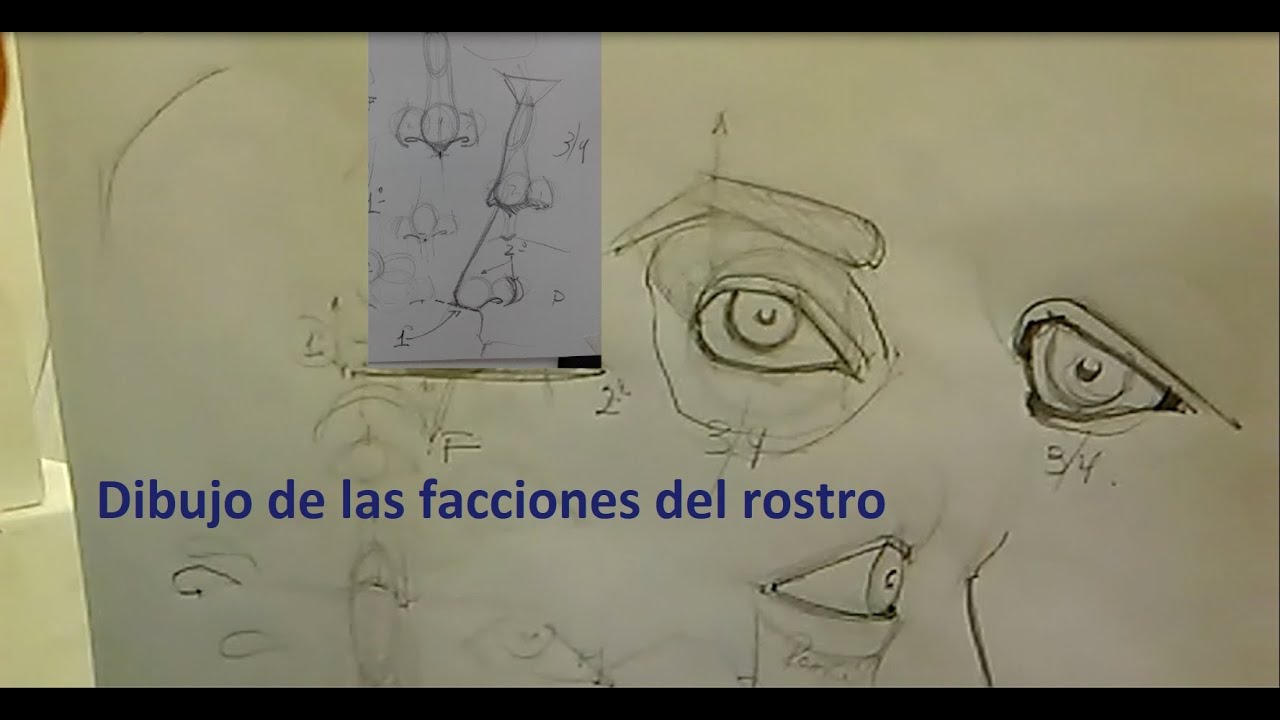 Como Dibujar ojos ,nariz y boca