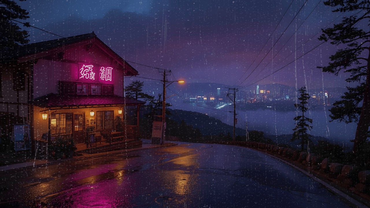 90's Late Night Lofi ☔ Rain Sounds & Vintage Lofi Beats for Sleep and Overthinking Nights