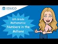 Numbers in the millions  grade 6 math