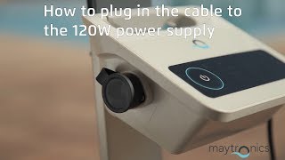 Maytronics Dolphin - How to plug in the cable to the 120W power supply