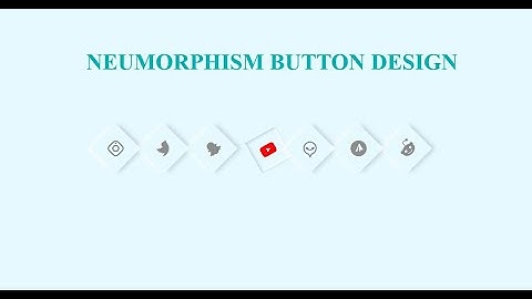 How to create a Neumorphism UI Button Design using HTML and CSS | Social Media Icons