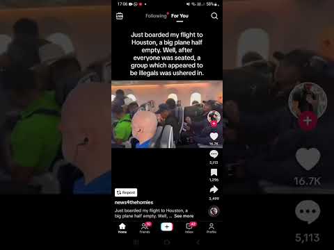 Man Shares plane with illegals