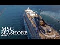 MSC Seashore departure from Miami - Aerial Drone Footage