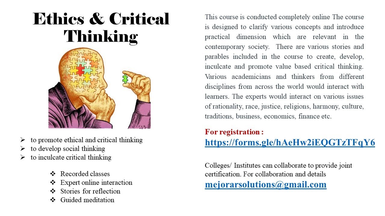 why is critical thinking important in ethics