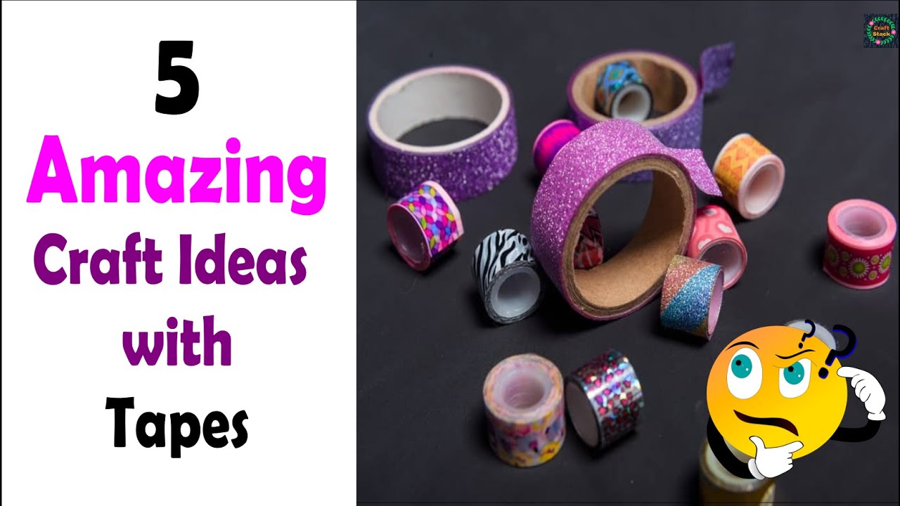 5 Amazing Craft Ideas with Tape Easy Glitter Tape Craft Ideas CraftStack CraftStack