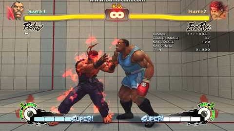 Evil Ryu vs Balrog, forward Throw with s.mk safe jump