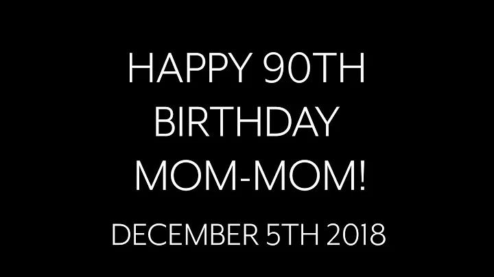 Happy 90th Birthday Marion Allison (Mom-mom!)