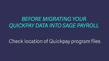 Quickpay to Sage Payroll migration - Preparation task 1