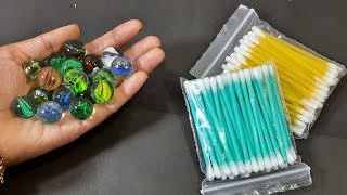 SUPERB HOME DECOR IDEAS USING COTTON BUDS AND MARBALL | DIY CRAFT | BEST OUT OF WASTE