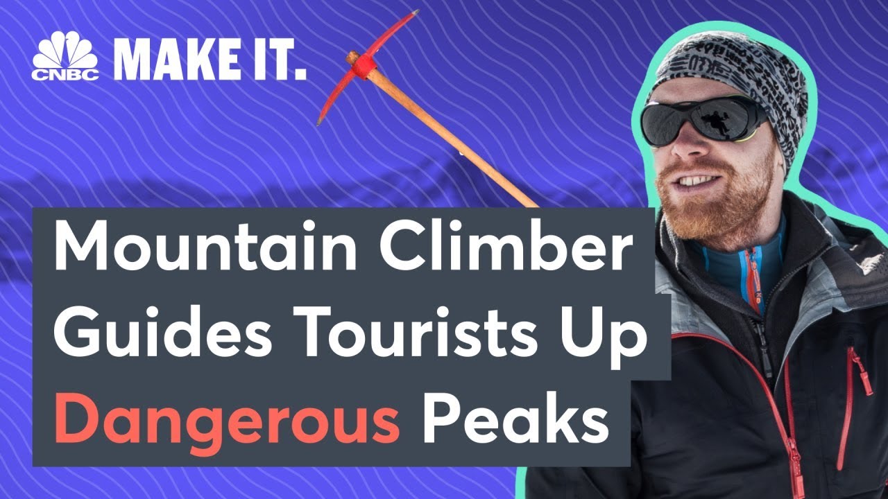 Mountain Climber Guides Tourists Up Dangerous Peaks