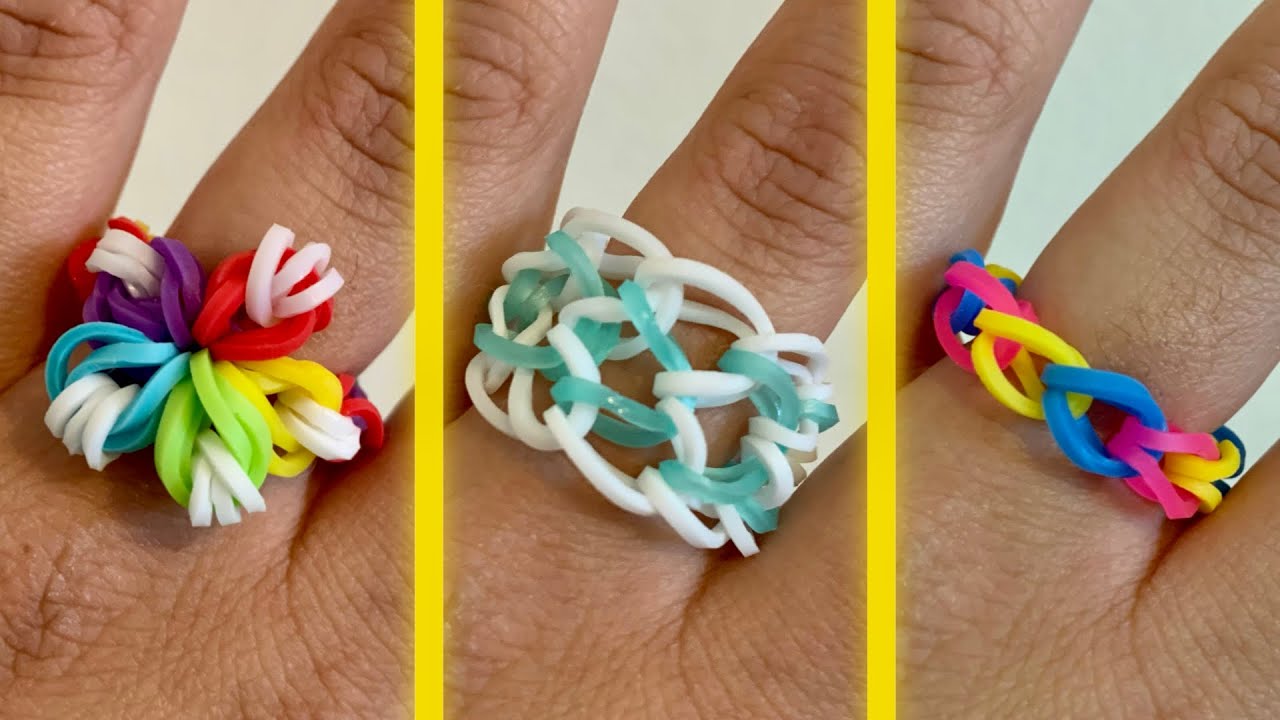 Easy DIY Rubber Band Rings | Jewelry crafts, Rubber bands, Rubber band  charms