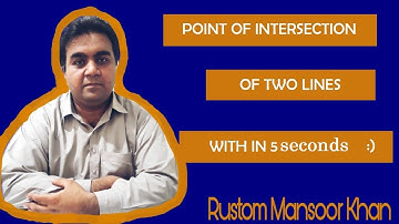 POINT OF INTERSECTION OF TWO LINES QUICK METHOD|SOLVE IN 5 SECONDS SUPER TRICK